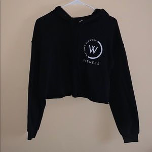 Whitney Simmons Black Small Cropped Hoodie
